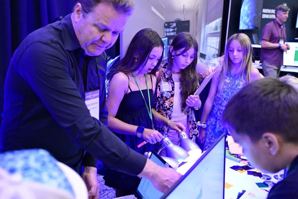 J.D. Armstrong of UH Insttitute for Astronomy guided students through an activity to explore space