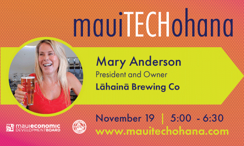 Mary Anderson of Lāhainā Brewing Co. to Talk-Story at Maui TechOhana