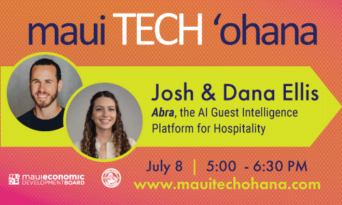 Tech 'Ohana event promo image featuring Josh and Dana Ellis